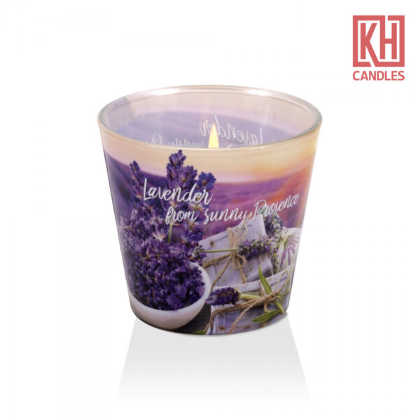 Lavender Fields Glass Candle